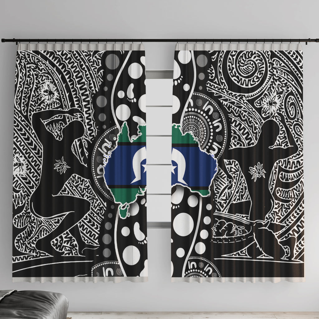 Torest Trait Islands Map Mix Aboriginal Pattern Window Curtain