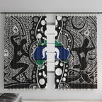 Torest Trait Islands Map Mix Aboriginal Pattern Window Curtain