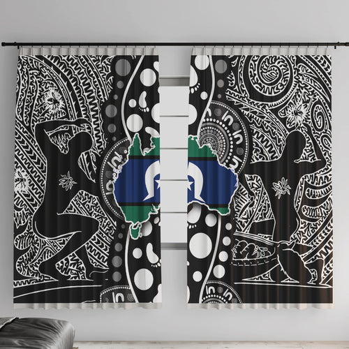 Torest Trait Islands Map Mix Aboriginal Pattern Window Curtain