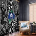 Torest Trait Islands Map Mix Aboriginal Pattern Window Curtain