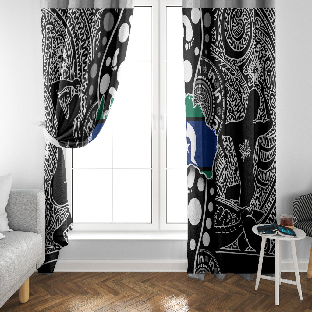 Torest Trait Islands Map Mix Aboriginal Pattern Window Curtain