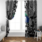 Torest Trait Islands Map Mix Aboriginal Pattern Window Curtain