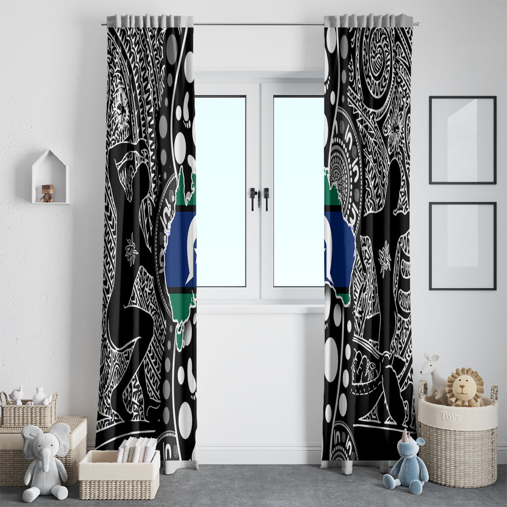 Torest Trait Islands Map Mix Aboriginal Pattern Window Curtain