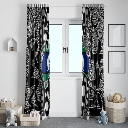 Torest Trait Islands Map Mix Aboriginal Pattern Window Curtain