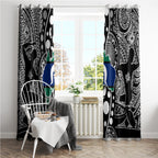 Torest Trait Islands Map Mix Aboriginal Pattern Window Curtain