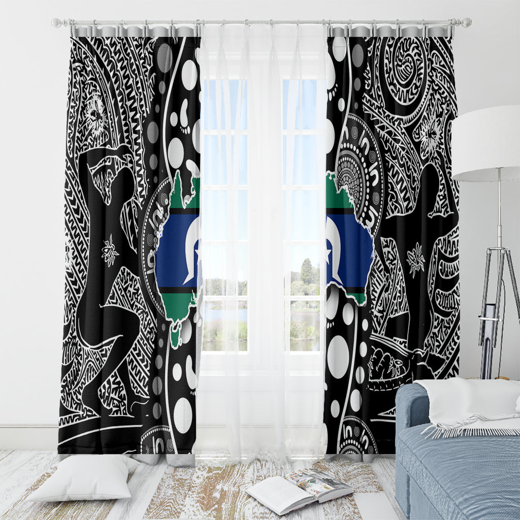 Torest Trait Islands Map Mix Aboriginal Pattern Window Curtain