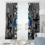Torest Trait Islands Map Mix Aboriginal Pattern Window Curtain