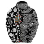 Torest Trait Islands Map Mix Aboriginal Pattern Zip Hoodie