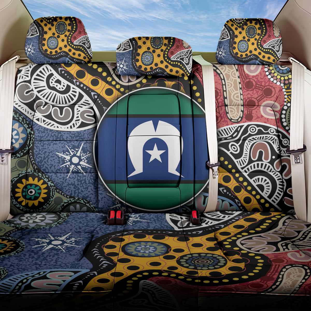 Torest Trait Islands Mix Aboriginal Pattern Back Car Seat Cover