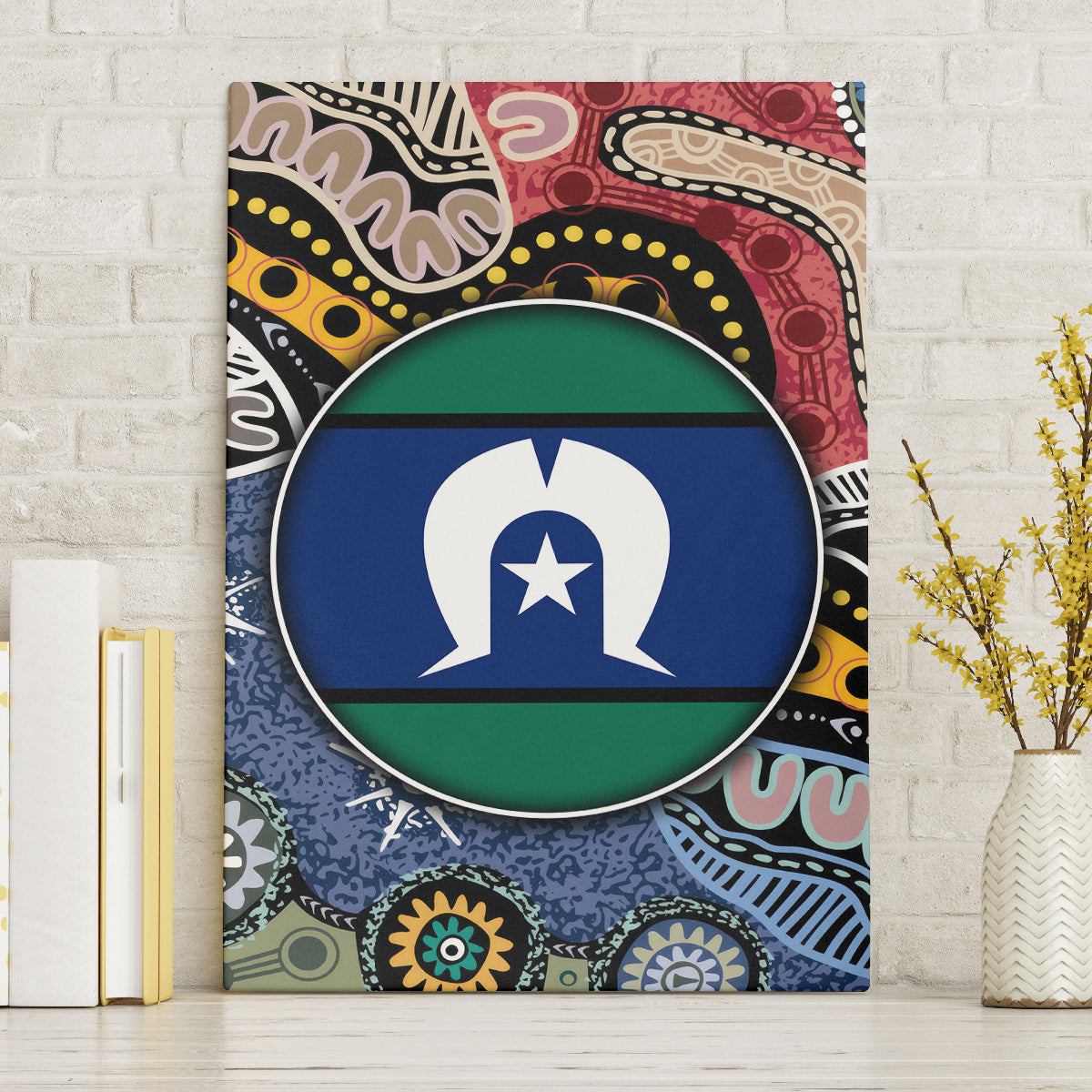 Torest Trait Islands Mix Aboriginal Pattern Canvas Wall Art