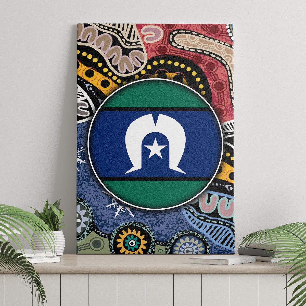 Torest Trait Islands Mix Aboriginal Pattern Canvas Wall Art