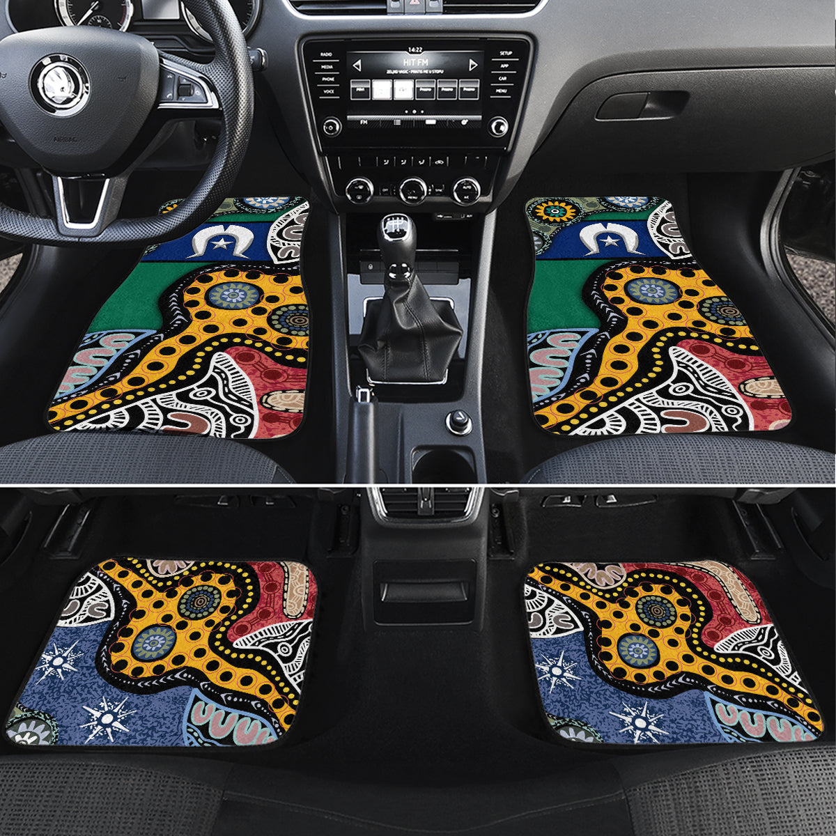 Torest Trait Islands Mix Aboriginal Pattern Car Mats