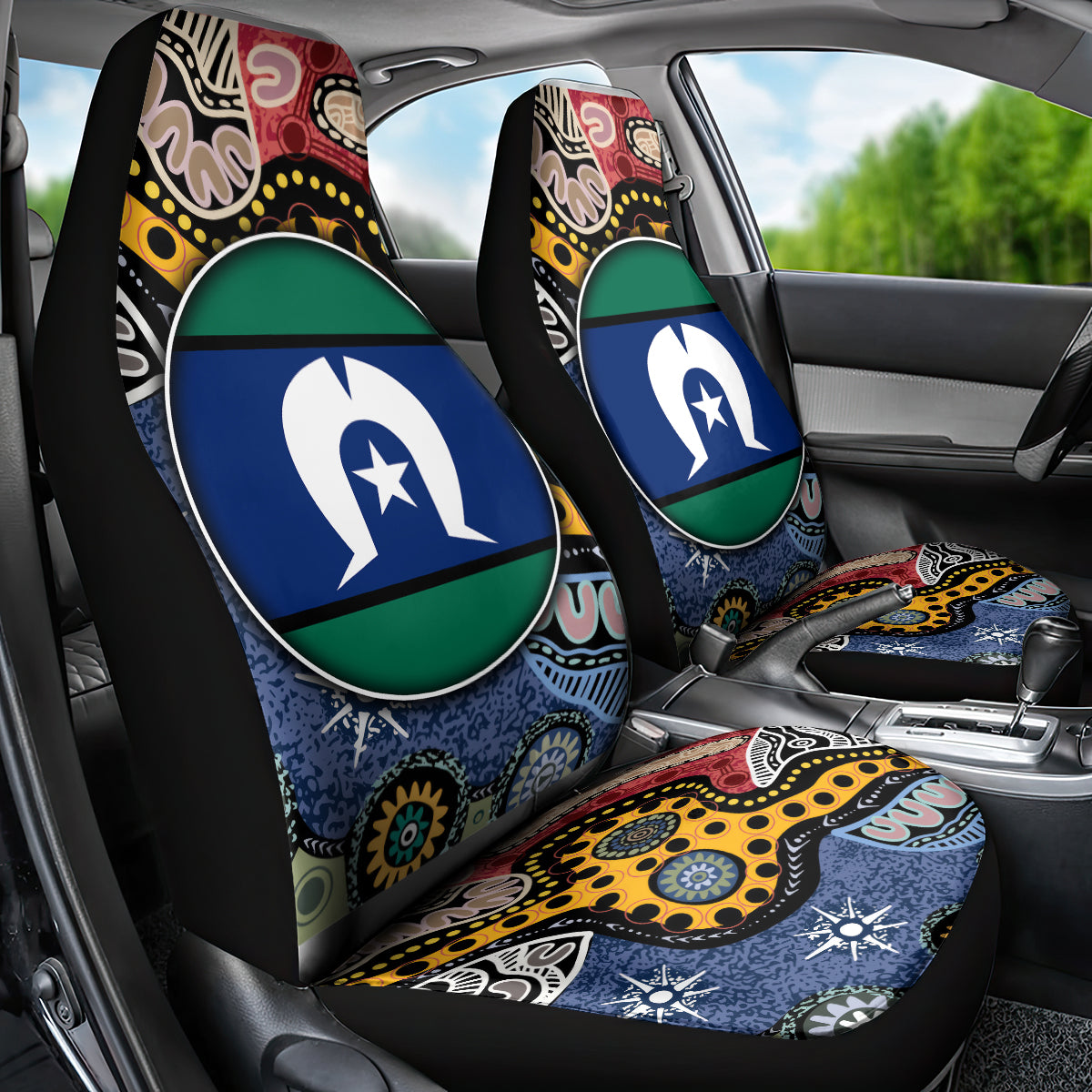 Torest Trait Islands Mix Aboriginal Pattern Car Seat Cover
