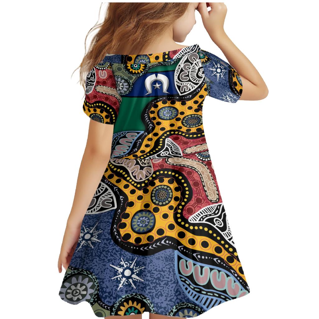 Torest Trait Islands Mix Aboriginal Pattern Family Matching Mermaid Dress and Hawaiian Shirt