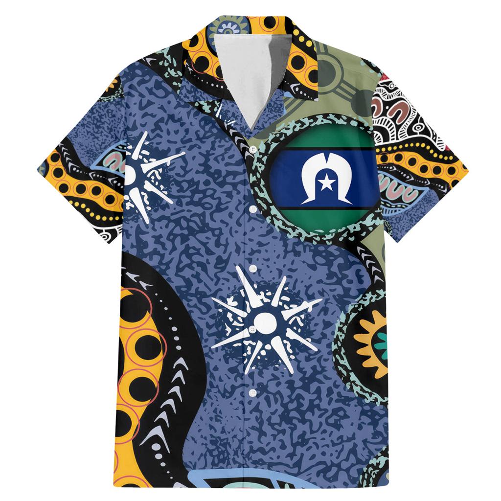 Torest Trait Islands Mix Aboriginal Pattern Family Matching Mermaid Dress and Hawaiian Shirt