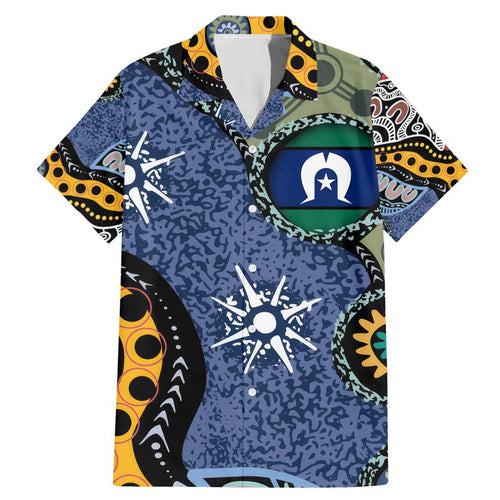Torest Trait Islands Mix Aboriginal Pattern Family Matching Mermaid Dress and Hawaiian Shirt