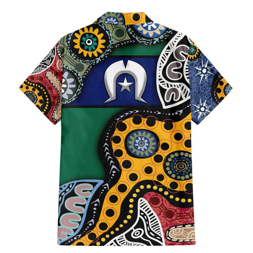 Torest Trait Islands Mix Aboriginal Pattern Family Matching Mermaid Dress and Hawaiian Shirt