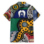 Torest Trait Islands Mix Aboriginal Pattern Family Matching Puletasi and Hawaiian Shirt