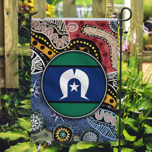 Torest Trait Islands Mix Aboriginal Pattern Garden Flag