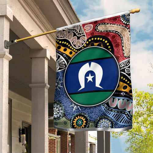 Torest Trait Islands Mix Aboriginal Pattern Garden Flag