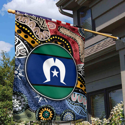 Torest Trait Islands Mix Aboriginal Pattern Garden Flag