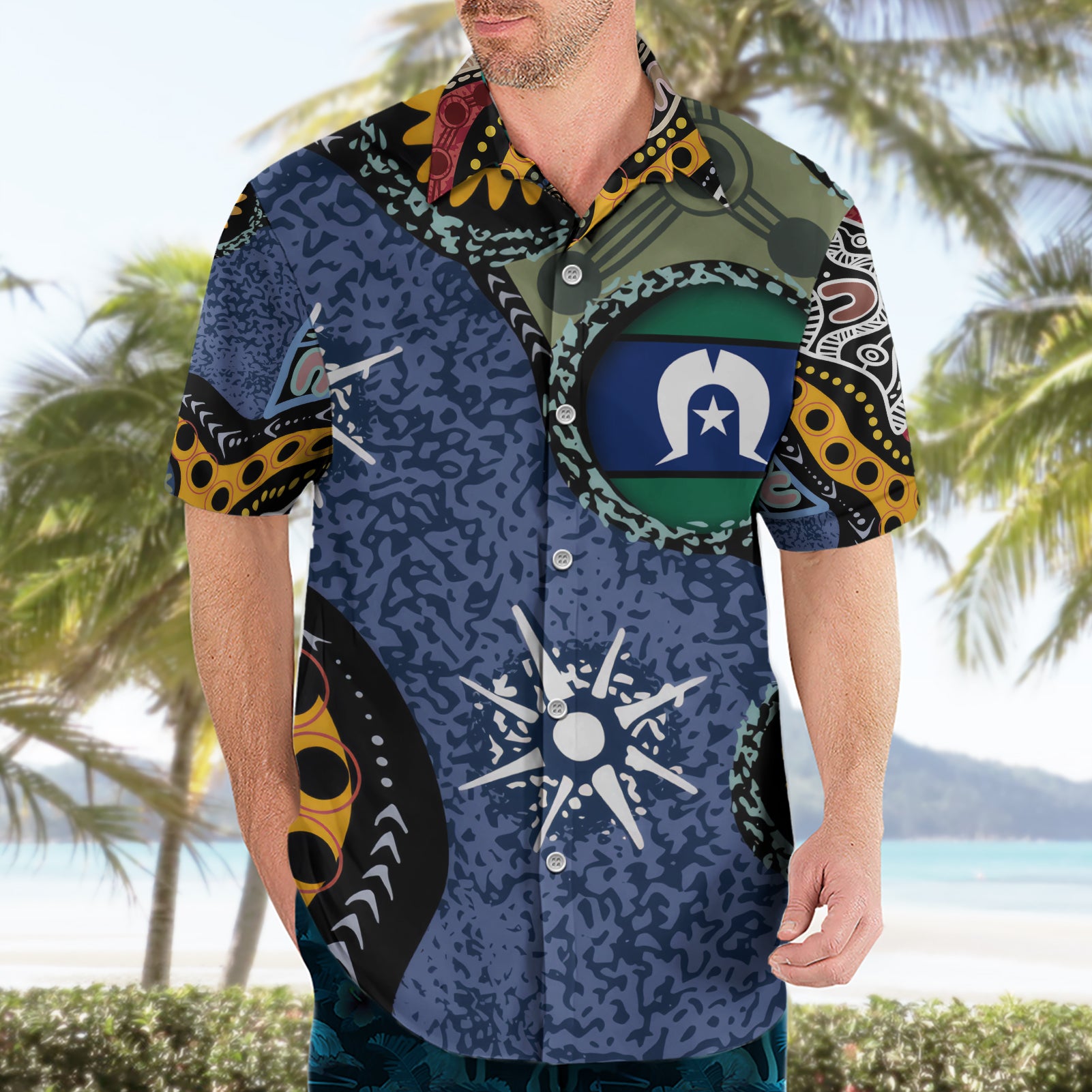 Torest Trait Islands Mix Aboriginal Pattern Hawaiian Shirt