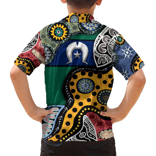 Torest Trait Islands Mix Aboriginal Pattern Hawaiian Shirt