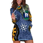 Torest Trait Islands Mix Aboriginal Pattern Hoodie Dress
