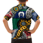 Torest Trait Islands Mix Aboriginal Pattern Kid Hawaiian Shirt
