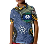 Torest Trait Islands Mix Aboriginal Pattern Kid Polo Shirt