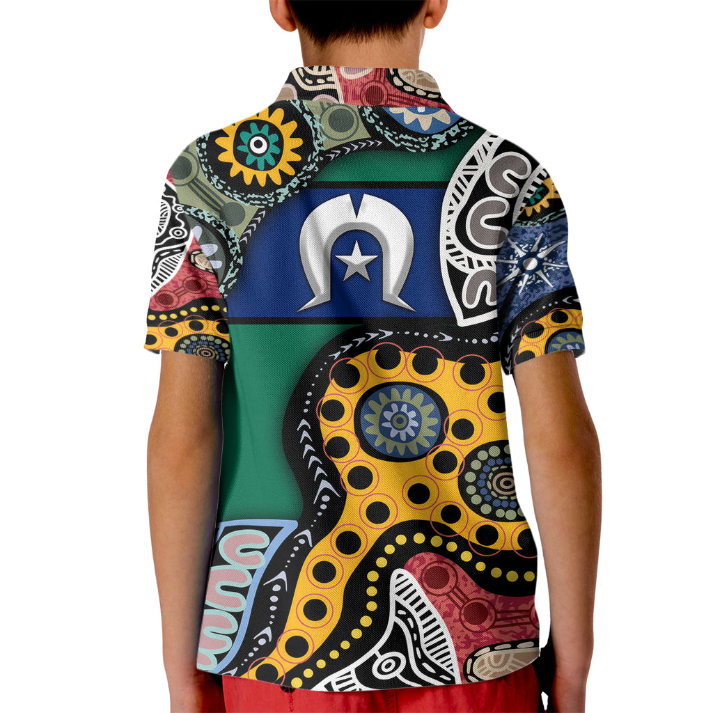 Torest Trait Islands Mix Aboriginal Pattern Kid Polo Shirt
