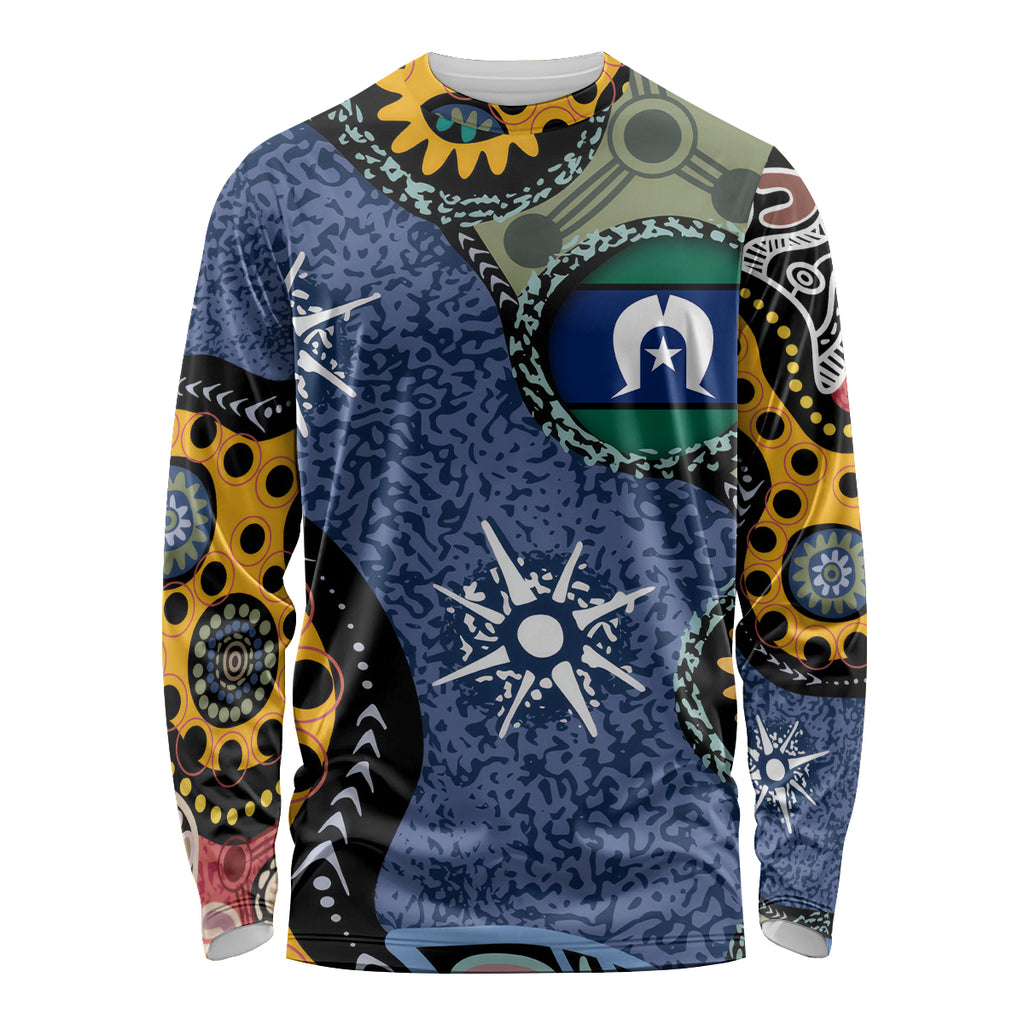 Torest Trait Islands Mix Aboriginal Pattern Long Sleeve Shirt
