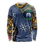 Torest Trait Islands Mix Aboriginal Pattern Long Sleeve Shirt
