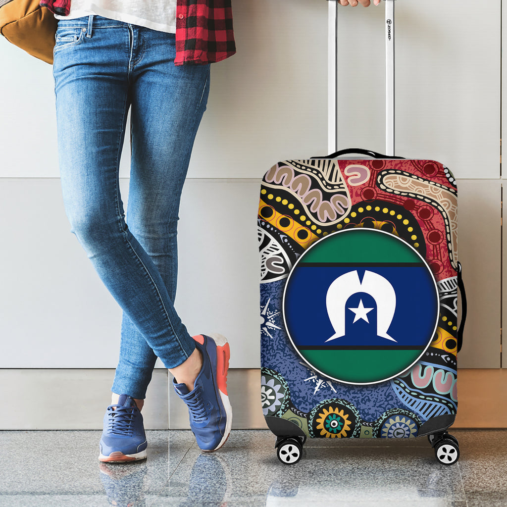Torest Trait Islands Mix Aboriginal Pattern Luggage Cover