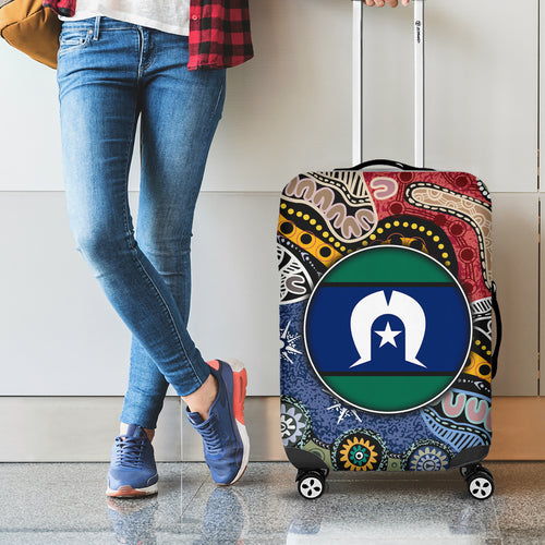 Torest Trait Islands Mix Aboriginal Pattern Luggage Cover