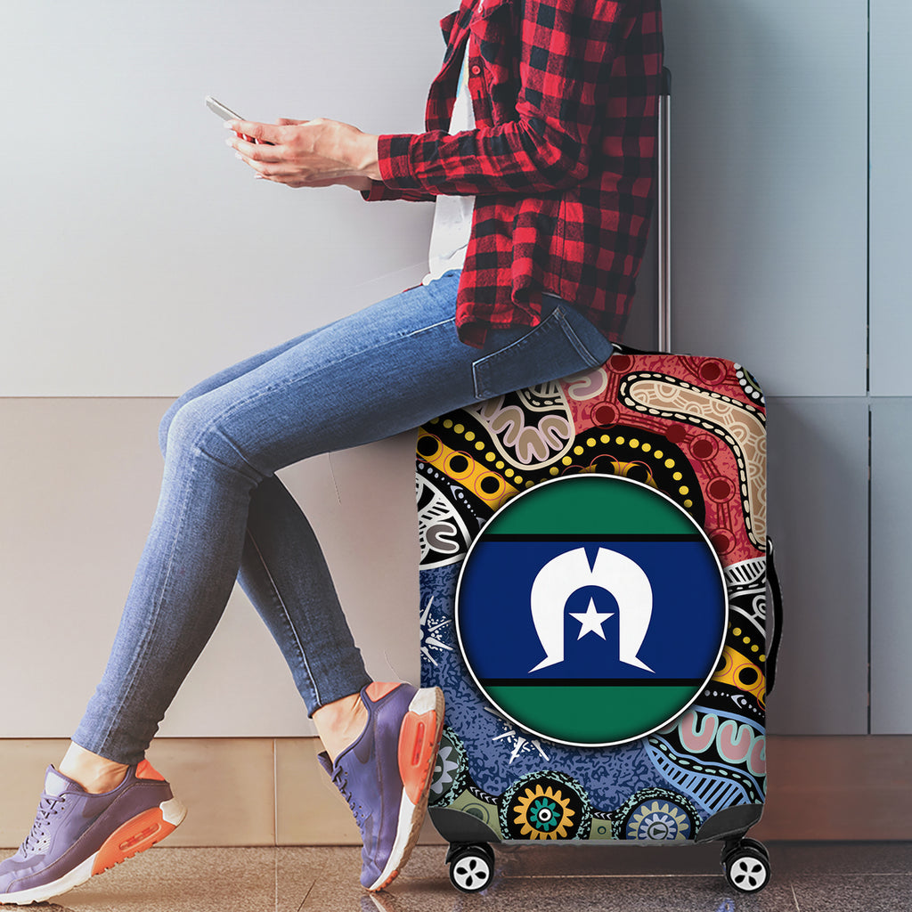 Torest Trait Islands Mix Aboriginal Pattern Luggage Cover