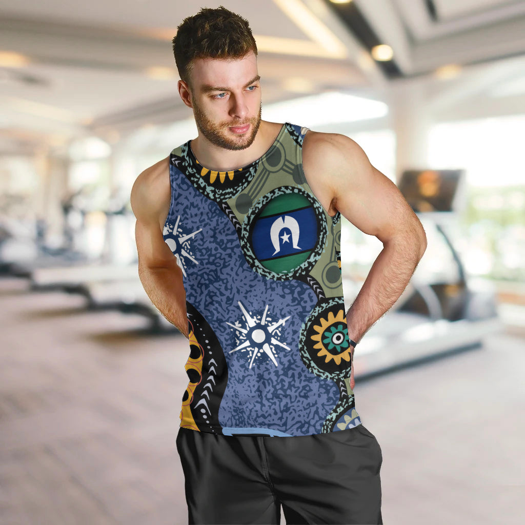 Torest Trait Islands Mix Aboriginal Pattern Men Tank Top