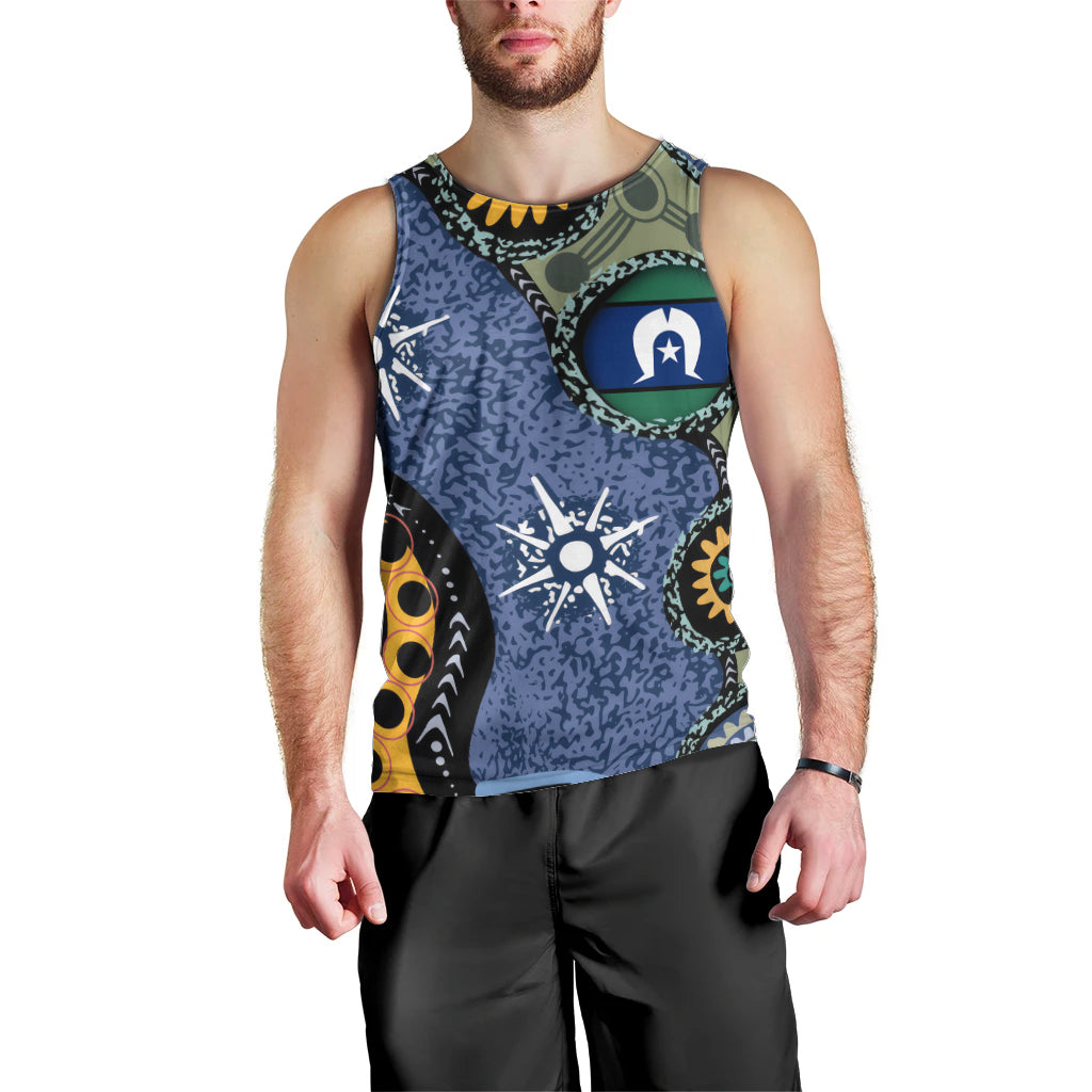 Torest Trait Islands Mix Aboriginal Pattern Men Tank Top