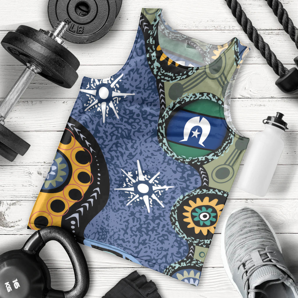 Torest Trait Islands Mix Aboriginal Pattern Men Tank Top