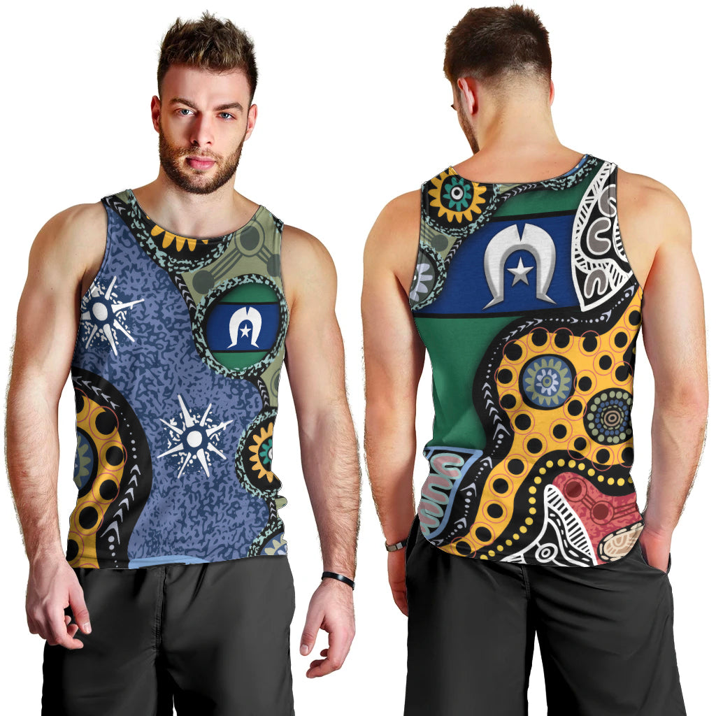 Torest Trait Islands Mix Aboriginal Pattern Men Tank Top