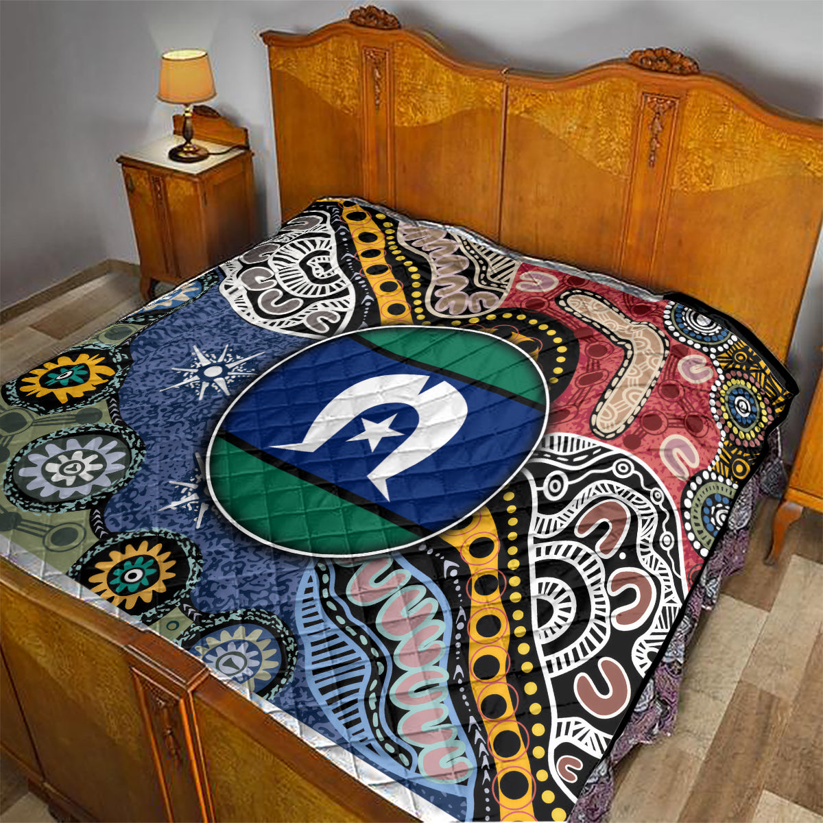 Torest Trait Islands Mix Aboriginal Pattern Quilt