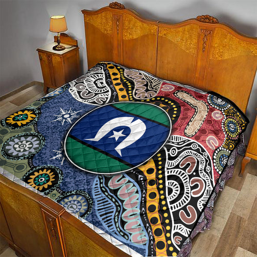 Torest Trait Islands Mix Aboriginal Pattern Quilt