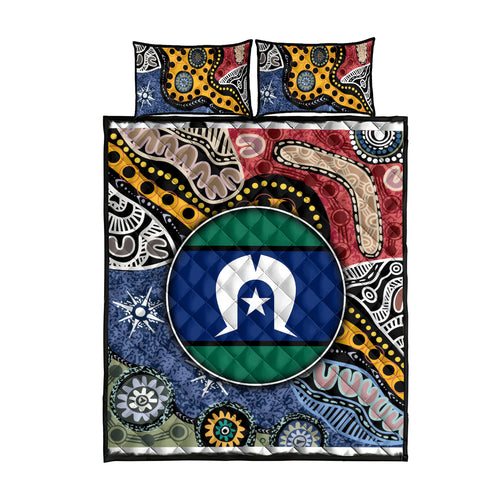 Torest Trait Islands Mix Aboriginal Pattern Quilt Bed Set