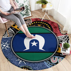 Torest Trait Islands Mix Aboriginal Pattern Round Carpet