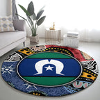 Torest Trait Islands Mix Aboriginal Pattern Round Carpet
