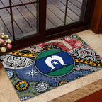 Torest Trait Islands Mix Aboriginal Pattern Rubber Doormat