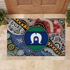 Torest Trait Islands Mix Aboriginal Pattern Rubber Doormat