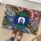 Torest Trait Islands Mix Aboriginal Pattern Rubber Doormat