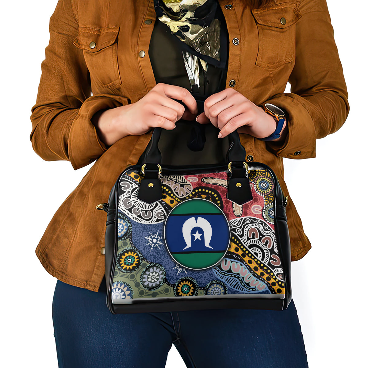 Torest Trait Islands Mix Aboriginal Pattern Shoulder Handbag