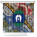 Torest Trait Islands Mix Aboriginal Pattern Shower Curtain